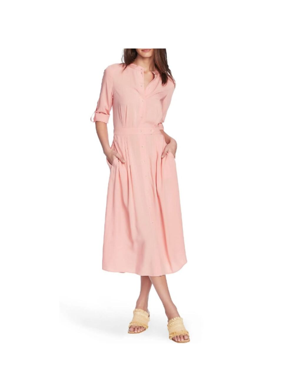 NEW COURT & ROWE Cheeky Peach City Explorer Midi Shirt Dress Size 2